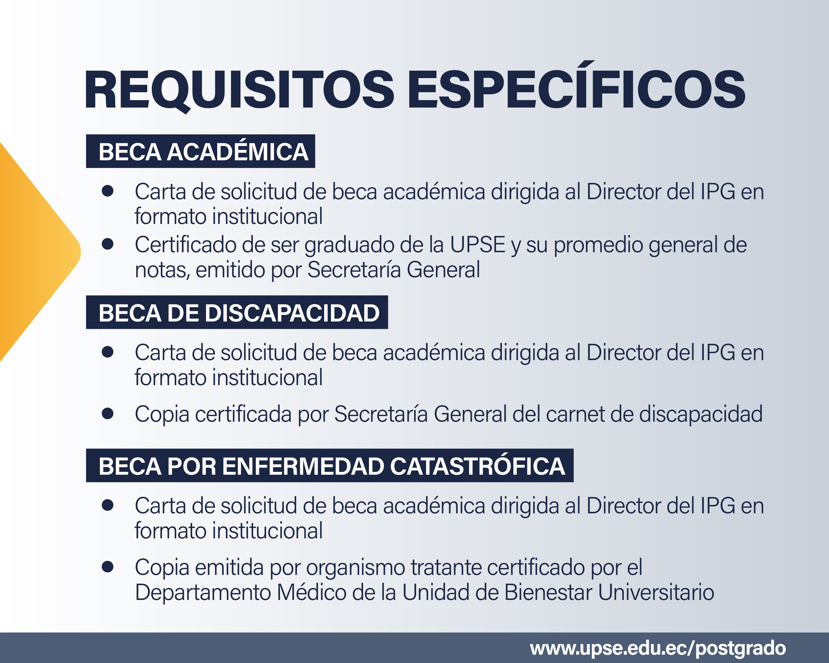 Becas de Postgrado 2025 1 Requisitos Específicos