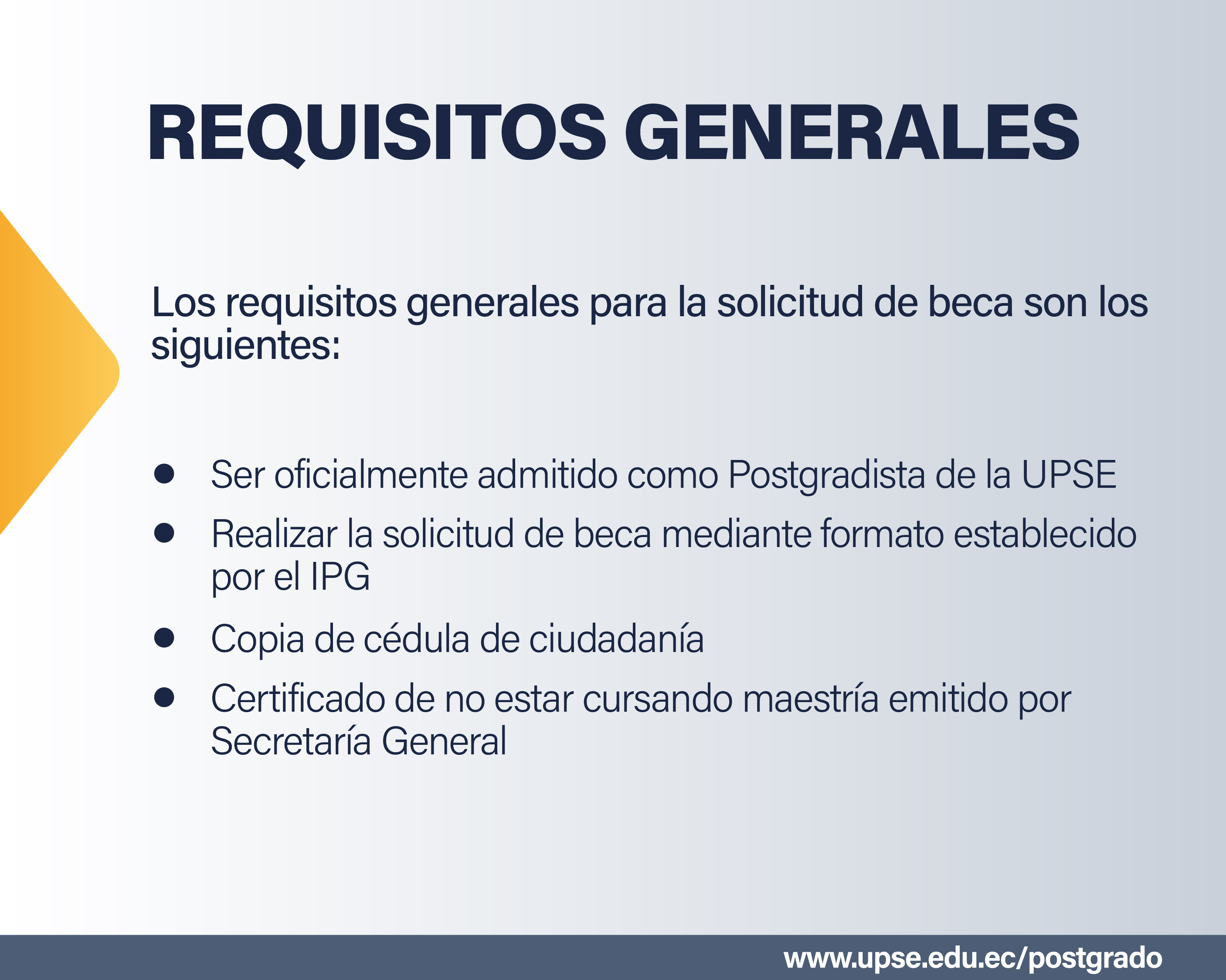 Becas de Postgrado 2025 1 Requisitos Generales